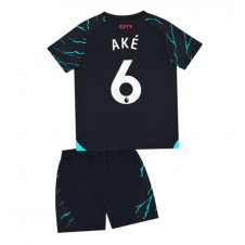 Manchester City Nathan Ake #6 Tredjeställ Barn 2023-24 Korta ärmar (+ Korta byxor)